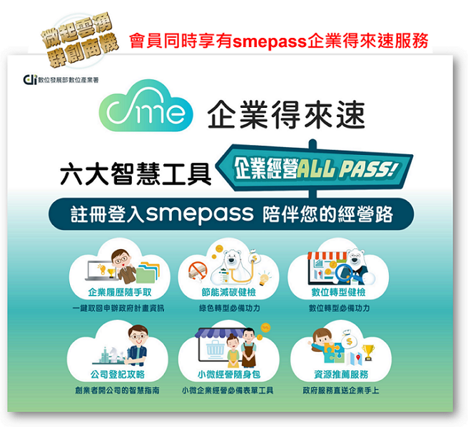 微起雲湧會員同時享有smepass企業得來速服務